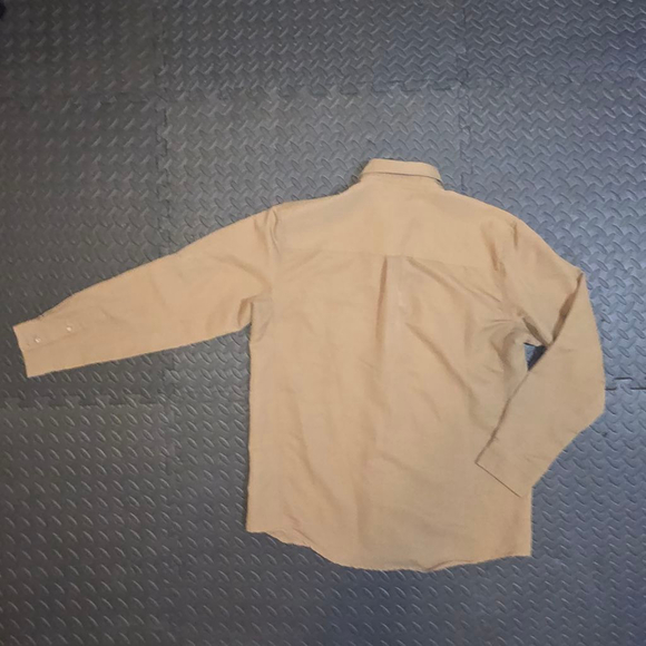 Men's Wrangler Tan Casual Button Down Shirt M - Picture 3 of 8